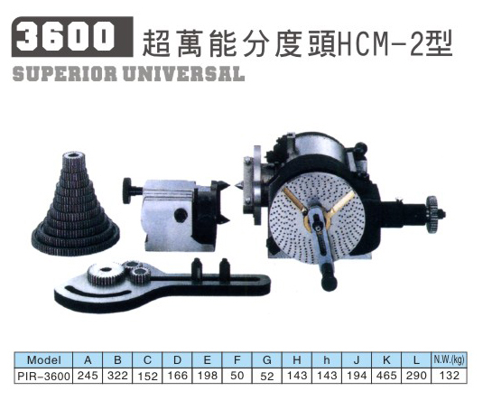 3600 超万能分度头 HCM-2 型
